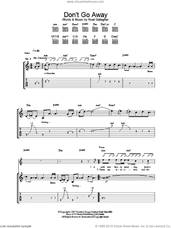 Cover icon of Don't Go Away sheet music for guitar (tablature) by Oasis and Noel Gallagher, intermediate skill level