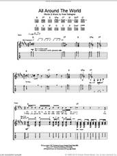 Cover icon of All Around The World sheet music for guitar (tablature) by Oasis and Noel Gallagher, intermediate skill level
