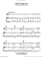 Cover icon of I Won't Forget You sheet music for voice, piano or guitar by Jim Reeves and Harlan Howard, intermediate skill level