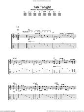 Cover icon of Talk Tonight sheet music for guitar (tablature) by Oasis and Noel Gallagher, intermediate skill level