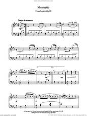 Cover icon of Menuett From Septet Op.20 sheet music for piano solo by Ludwig van Beethoven, classical score, intermediate skill level