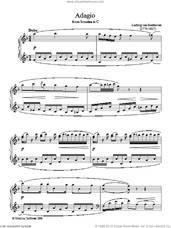 Cover icon of Adagio Sonatina In C sheet music for piano solo by Ludwig van Beethoven, classical score, intermediate skill level