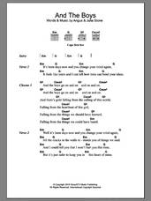 Cover icon of And The Boys sheet music for guitar (chords) by Julia Stone and Angus Stone, intermediate skill level