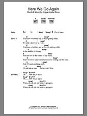 Cover icon of Here We Go Again sheet music for guitar (chords) by Julia Stone and Angus Stone, intermediate skill level