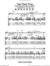 Cover icon of Fake Plastic Trees sheet music for guitar (tablature) by Radiohead, Colin Greenwood, Jonny Greenwood, Phil Selway and Thom Yorke, intermediate skill level