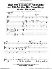 Cover icon of I Slept With Someone In Fall Out Boy And All I Got Was This Stupid Song Written About Me sheet music for guitar (tablature) by Fall Out Boy, Andrew Hurley, Joseph Trohman, Patrick Stumph and Peter Wentz, intermediate skill level