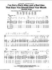 Cover icon of I've Got A Dark Alley And A Bad Idea That Says You Should Shut Your Mouth (Summer Song) sheet music for guitar (tablature) by Fall Out Boy, Andrew Hurley, Joseph Trohman, Patrick Stumph and Peter Wentz, intermediate skill level