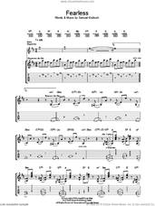 Cover icon of Fearless sheet music for guitar (tablature) by The Bravery and Samuel Endicott, intermediate skill level