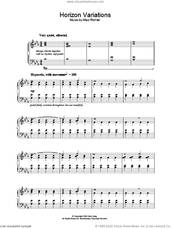 Cover icon of Horizon Variations sheet music for piano solo by Max Richter, classical score, intermediate skill level