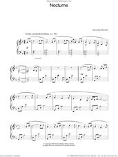 Cover icon of Nocturne sheet music for piano solo by Alexander Borodin, classical score, intermediate skill level