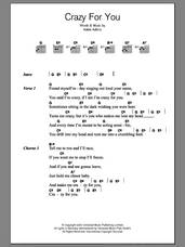 Cover icon of Crazy For You sheet music for guitar (chords) by Adele and Adele Adkins, intermediate skill level