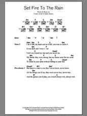 Cover icon of Set Fire To The Rain sheet music for guitar (chords) by Adele, Adele Adkins and Fraser T. Smith, intermediate skill level