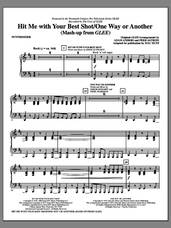 Cover icon of Hit Me With Your Best Shot / One Way Or Another (complete set of parts) sheet music for orchestra/band (Rhythm) by Mac Huff, Deborah Harry, Eddie Schwartz, Nigel Harrison, Adam Anders, Blondie, Glee Cast, Miscellaneous, Pat Benatar and Peer Astrom, intermediate skill level