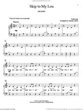 Cover icon of Skip To My Lou sheet music for piano four hands, intermediate skill level