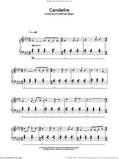 Cover icon of Candlefire (from The Diary Of Anne Frank) sheet music for piano solo by Michael Nyman, intermediate skill level