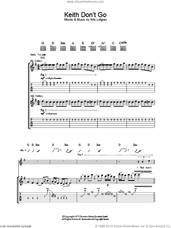 Cover icon of Keith Don't Go sheet music for guitar (tablature) by Nils Lofgren, intermediate skill level