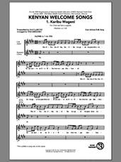 Cover icon of Karibu Wageni (Welcome Visitors) sheet music for choir (2-Part) by Tim Gregory and African Folk Song, intermediate duet