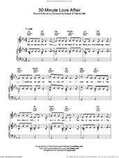 Cover icon of 30 Minute Love Affair sheet music for voice, piano or guitar by Paloma Faith and Chris Braide, intermediate skill level