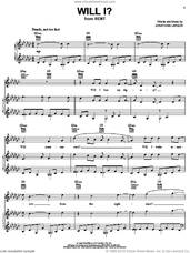 Cover icon of Will I? sheet music for voice, piano or guitar by Jonathan Larson and Rent (Musical), intermediate skill level