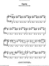 Cover icon of Dignity sheet music for piano solo by Bob Dylan, intermediate skill level