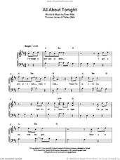 Cover icon of All About Tonight sheet music for piano solo by Pixie Lott, Brian Kidd, Tebey Ottoh and Thomas James, easy skill level