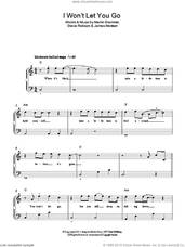 Cover icon of I Won't Let You Go sheet music for piano solo by James Morrison, Martin Brammer and Steve Robson, easy skill level