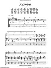 Cover icon of It's Too Bad sheet music for guitar (tablature) by The Jam and Paul Weller, intermediate skill level
