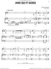 Cover icon of And So It Goes sheet music for voice, piano or guitar by Karrin Allyson and Billy Joel, intermediate skill level