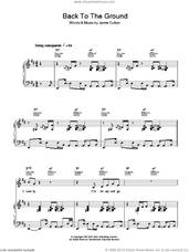 Cover icon of Back To The Ground sheet music for voice, piano or guitar by Jamie Cullum, intermediate skill level