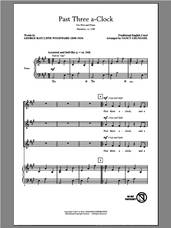 Cover icon of Past Three A Clock sheet music for choir (SSA: soprano, alto) by Nancy Grundahl, intermediate skill level