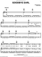 Cover icon of Goodbye Earl sheet music for voice, piano or guitar by The Chicks, Dixie Chicks and Dennis Linde, intermediate skill level