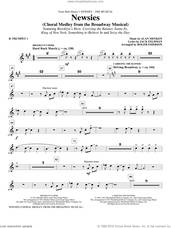 Cover icon of Newsies (Choral Medley) sheet music for orchestra/band (Bb trumpet 1) by Alan Menken, Jack Feldman, Newsies (Musical) and Roger Emerson, intermediate skill level