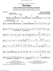 Cover icon of Newsies (Choral Medley) sheet music for orchestra/band (trombone) by Alan Menken, Jack Feldman, Newsies (Musical) and Roger Emerson, intermediate skill level