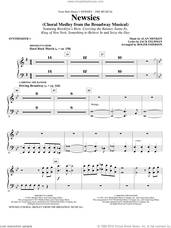 Cover icon of Newsies (Choral Medley) sheet music for orchestra/band (synthesizer i) by Alan Menken, Jack Feldman, Newsies (Musical) and Roger Emerson, intermediate skill level