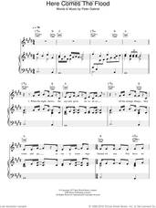 Cover icon of Here Comes The Flood sheet music for voice, piano or guitar by Peter Gabriel, intermediate skill level