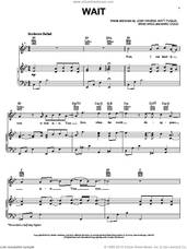 Cover icon of Wait sheet music for voice, piano or guitar by The Afters, intermediate skill level