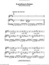 Cover icon of Everything Is Broken sheet music for voice, piano or guitar by Bob Dylan, intermediate skill level