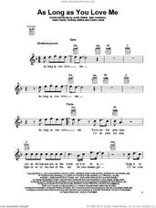 Cover icon of As Long As You Love Me sheet music for ukulele by Justin Bieber, intermediate skill level