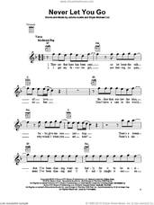 Cover icon of Never Let You Go sheet music for ukulele by Justin Bieber, intermediate skill level