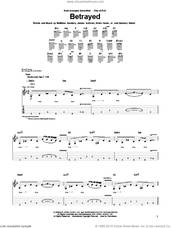 Cover icon of Betrayed sheet music for guitar (tablature) by Avenged Sevenfold, Brian Haner, Jr., James Sullivan, Matthew Sanders and Zachary Baker, intermediate skill level