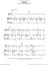 Cover icon of Kooks sheet music for voice, piano or guitar by David Bowie, intermediate skill level