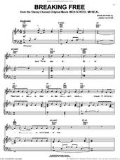 Cover icon of Breaking Free (from High School Musical) sheet music for voice, piano or guitar by Jamie Houston, High School Musical and Zac Efron and Vanessa Anne Hudgens, intermediate skill level