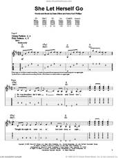Cover icon of She Let Herself Go sheet music for guitar solo (easy tablature) by George Strait, Dean Dillon and Kerry Kurt Phillips, easy guitar (easy tablature)