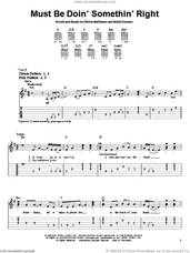 Cover icon of Must Be Doin' Somethin' Right sheet music for guitar solo (easy tablature) by Billy Currington, Martin Dodson and Patrick Matthews, easy guitar (easy tablature)