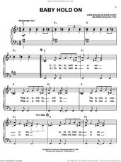 Cover icon of Baby Hold On sheet music for piano solo by Eddie Money, easy skill level