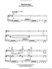 Cover icon of Democracy sheet music for voice, piano or guitar by Leonard Cohen, intermediate skill level