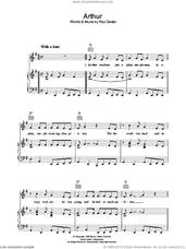 Cover icon of Arthur sheet music for voice, piano or guitar by The Kinks and Ray Davies, intermediate skill level
