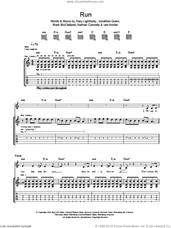 Cover icon of Run sheet music for guitar (tablature) by Snow Patrol, Gary Lightbody, Iain Archer, Jonathan Quinn, Mark McClelland and Nathan Connolly, intermediate skill level