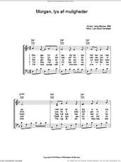 Cover icon of Morgen, Lys Af Muligheder sheet music for voice, piano or guitar by Irene Becker and Lars Busk Sorensen, intermediate skill level