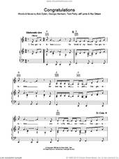 Cover icon of Congratulations sheet music for voice, piano or guitar by Traveling Wilburys, Bob Dylan, George Harrison, Jeff Lynne, Roy Orbison and Tom Petty, intermediate skill level